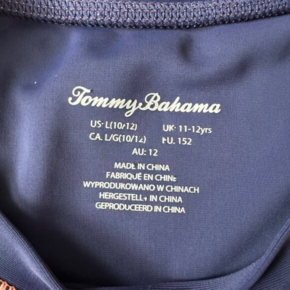 Tommy Bahama Boy's Size L (10) Blue Short Sleeve Swim Rashguard - Picture 4 of 6